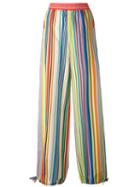 Ports 1961 - Striped Palazzo Trousers - Women - Cotton - 42, Cotton