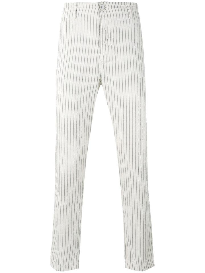 Transit - Woven Stripe Trousers - Men - Cotton/linen/flax/ramie - M, Nude/neutrals, Cotton/linen/flax/ramie