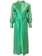 A.n.g.e.l.o. Vintage Cult Pleated Longsleeved Gown - Green