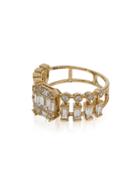 Shay 18kt Yellow Gold Illusion Centre Dot-dash Diamond Ring