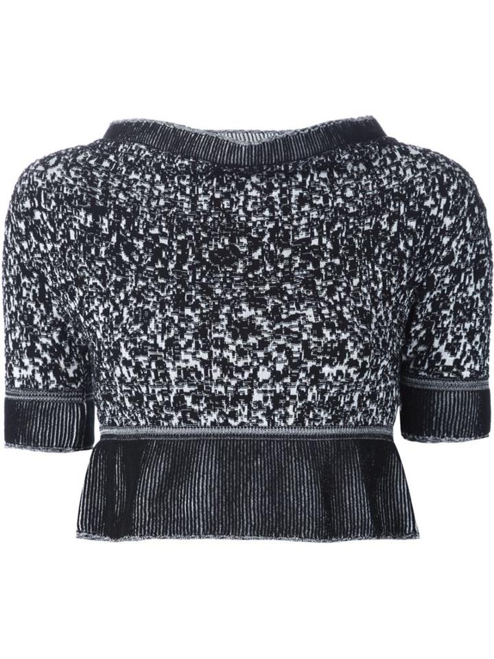 Vivienne Westwood Red Label Knitted Cropped Top, Women's, Size: Medium, Black, Cotton