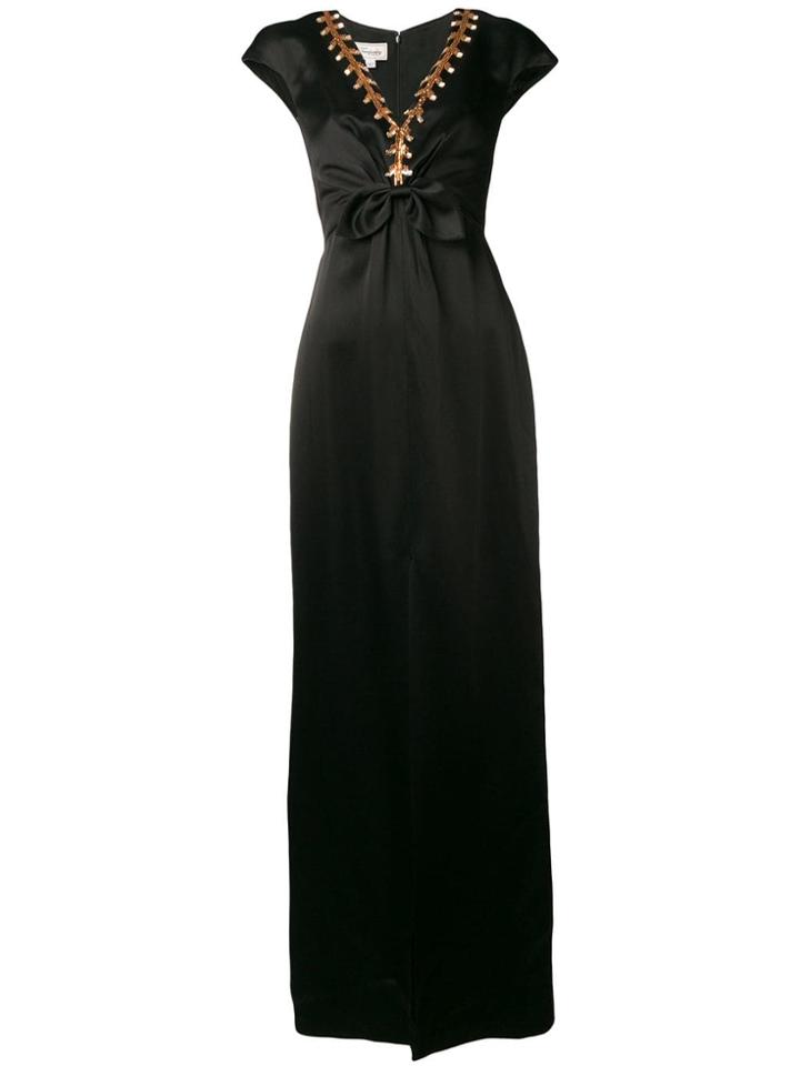 Temperley London Embellished V-neck Gowm - Black