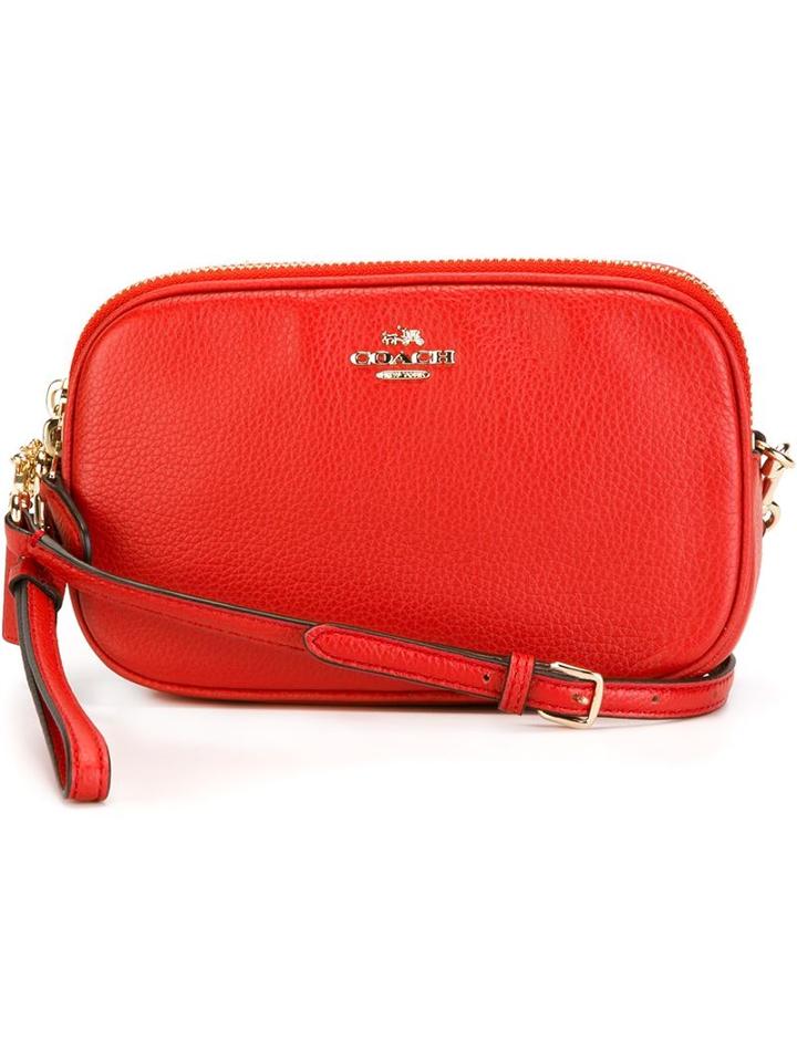 Coach Double Zip Crossbody Bag, Women's, Red