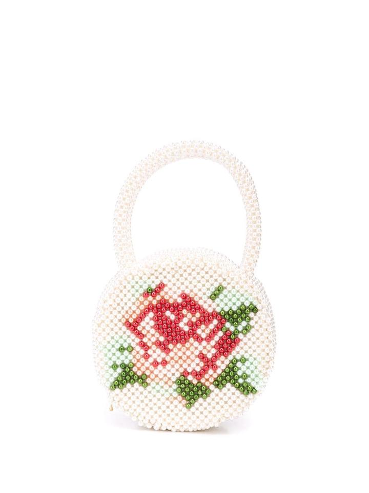 Shrimps Rosa Beaded Bag - White