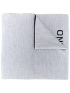 Moschino Question Mark Logo Scarf - Grey