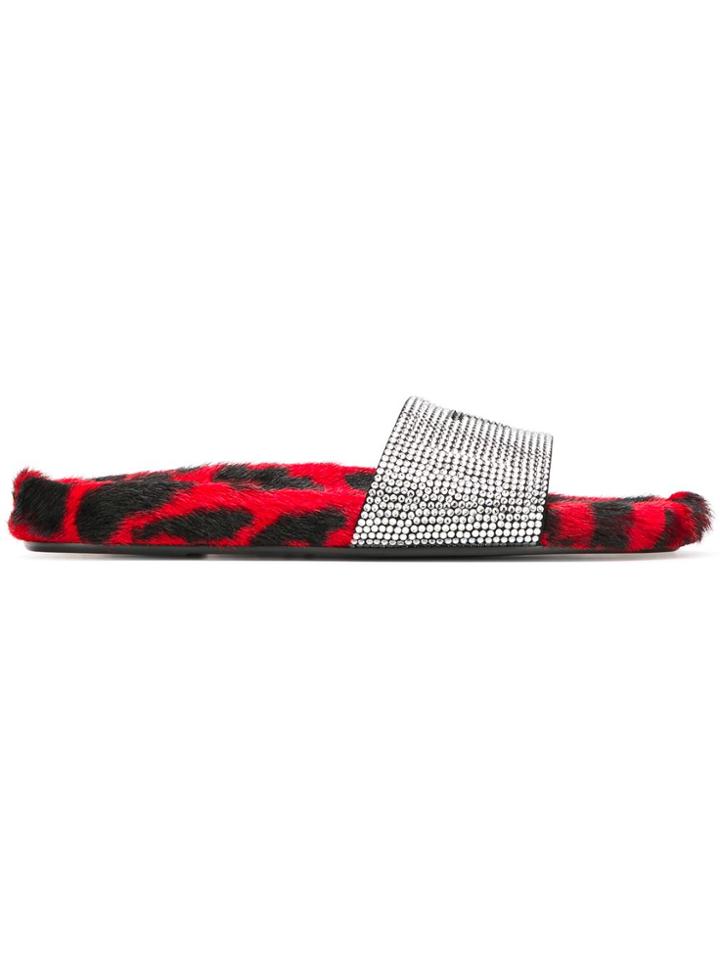 Tom Ford Embellished Tf Slides - Metallic