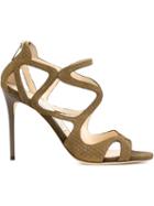 Jimmy Choo Leslie Sandals, Women's, Size: 10, Brown, Suede/leather