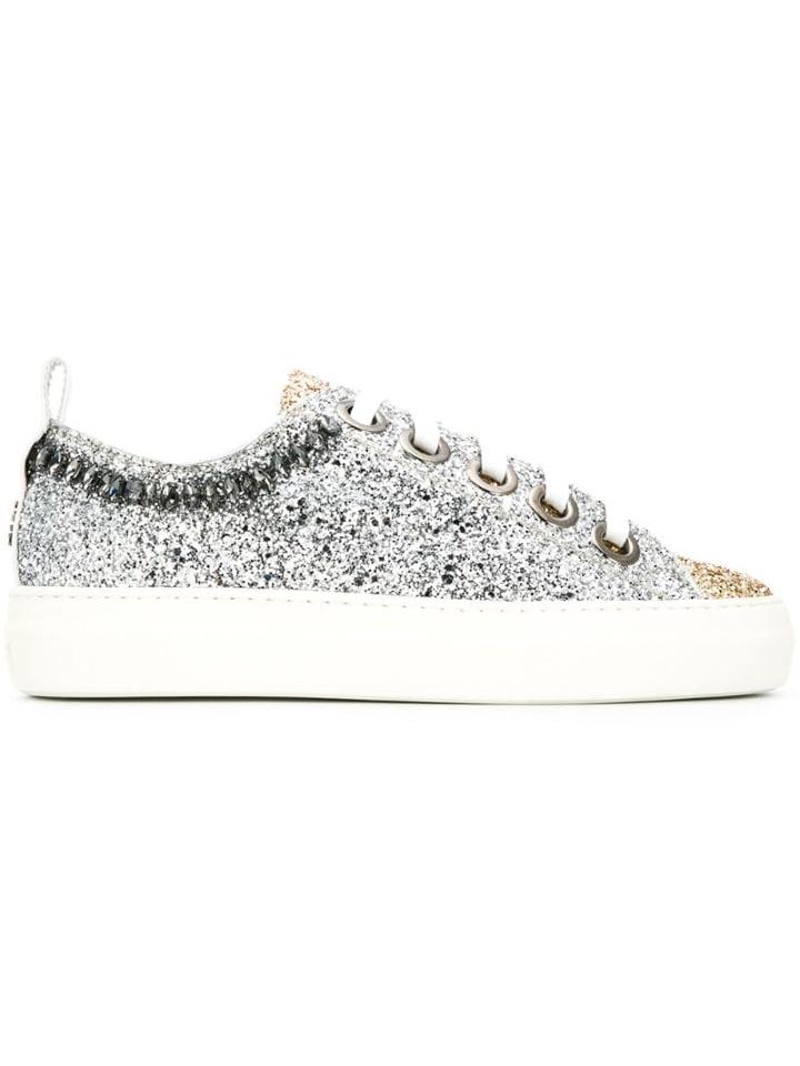 Nº21 Platform Glitter Sneakers - Grey