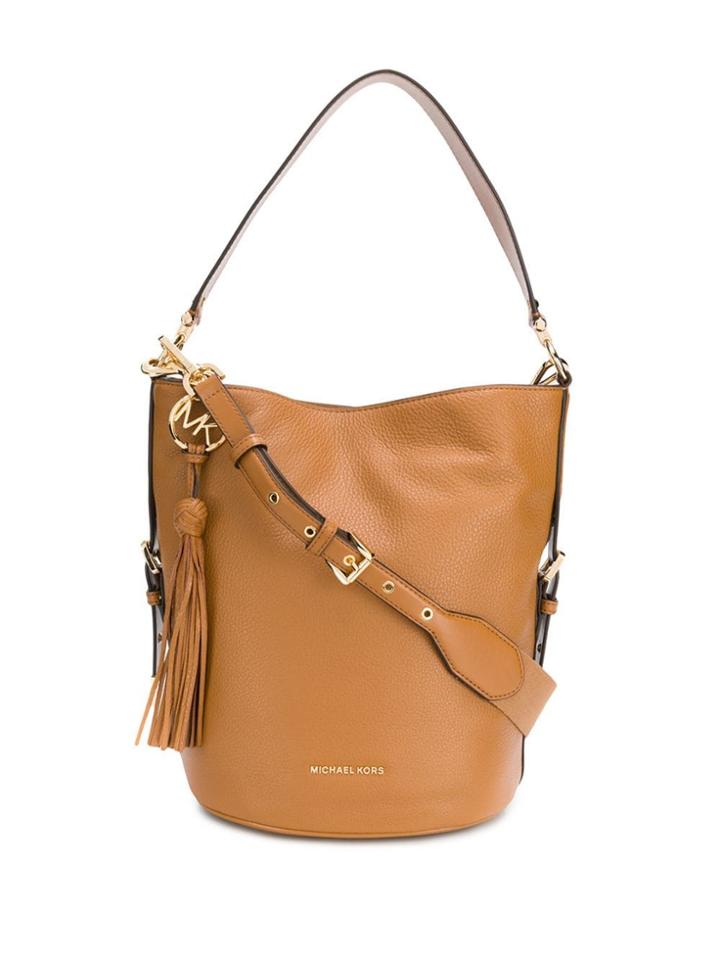 Michael Michael Kors Brooke Pebbled Bucket Bag - Brown