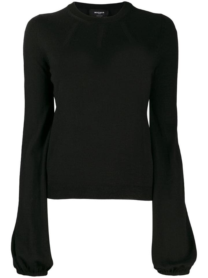 Rochas Slim-fit Crew Neck Jumper - Black