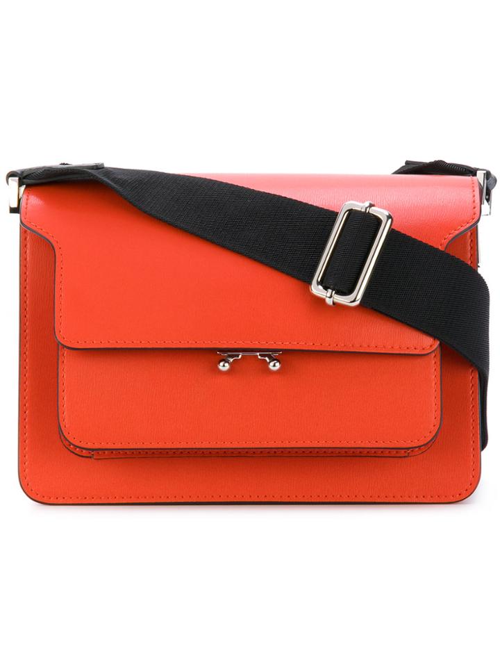 Marni Classic Trunk Satchel - Red
