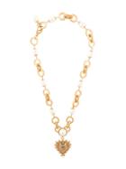 Dolce & Gabbana Dg Heart Plaque Necklace - Gold