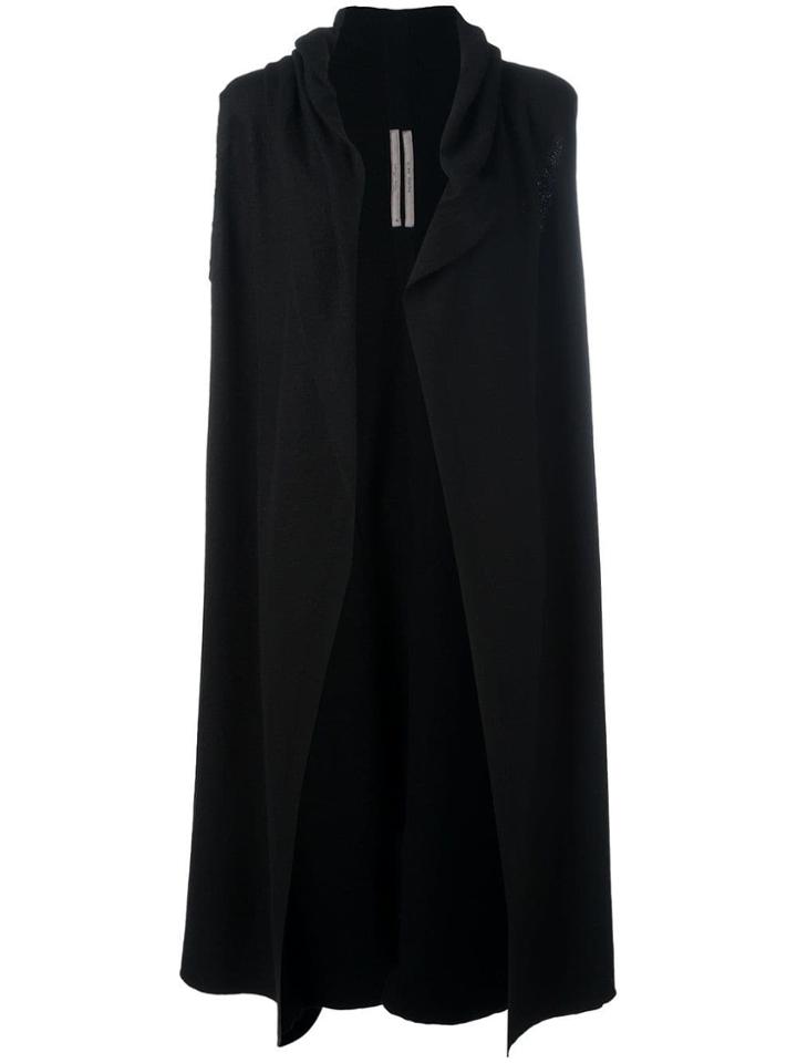 Rick Owens Cashmere Sleeveless Cardi-coat - Black