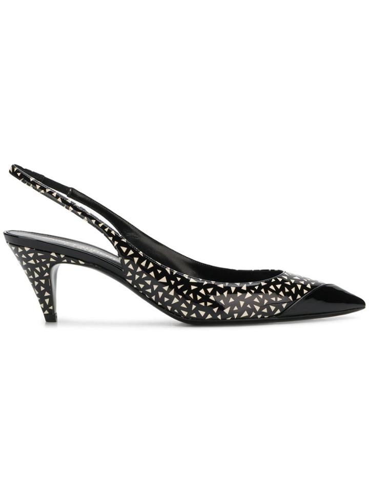 Saint Laurent Charlotte Slingback Pumps - Black