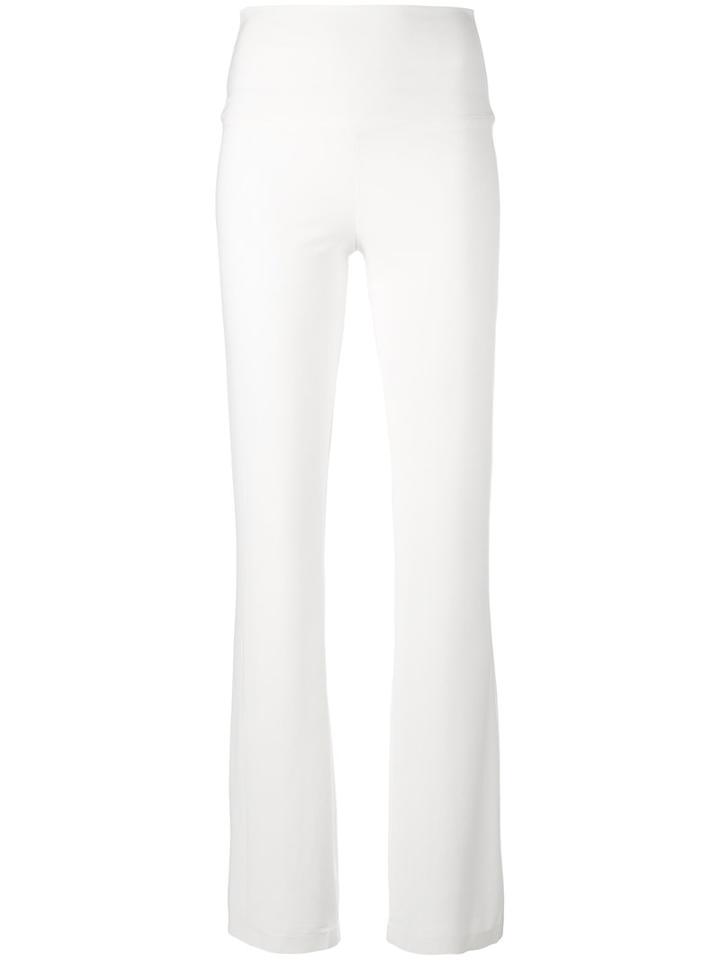 Norma Kamali - Slim-fit Trousers - Women - Polyester/spandex/elastane - M, White, Polyester/spandex/elastane