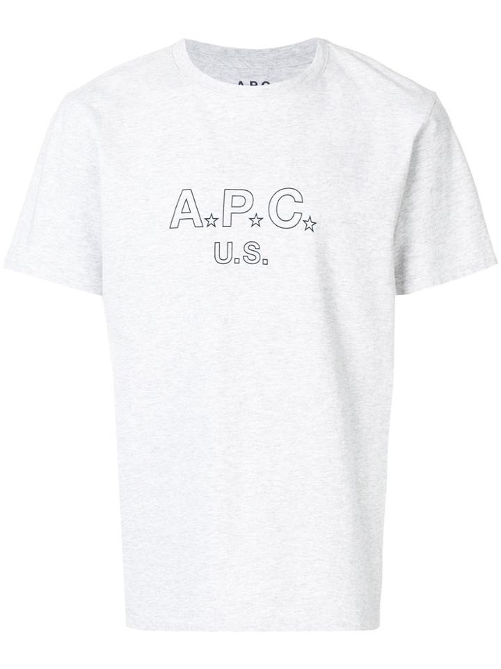 A.p.c. Front Printed T-shirt - Grey