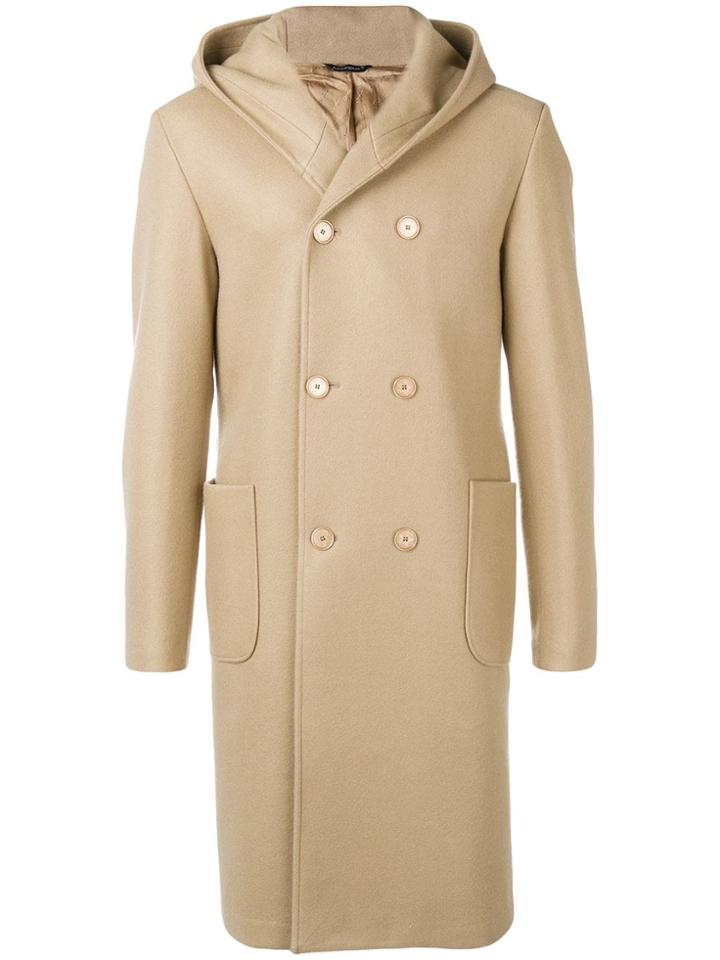Daniele Alessandrini Double Breasted Overcoat - Neutrals