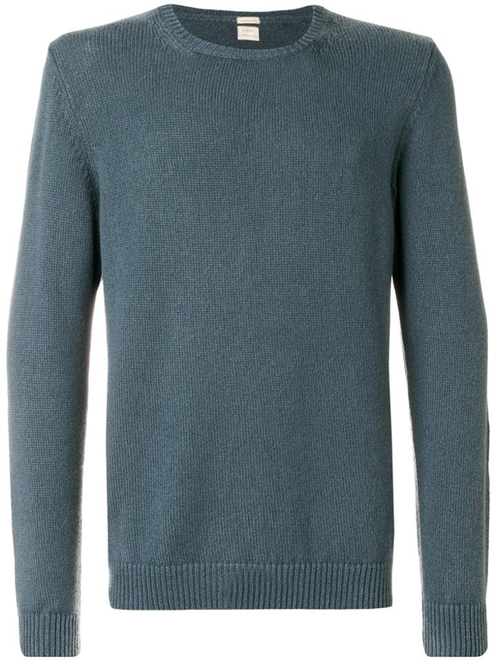 Massimo Alba Round Neck Jumper - Blue