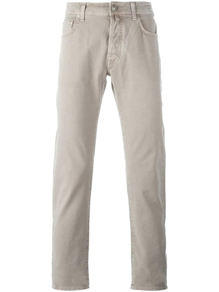 Straight-leg Trousers, Men's, Size: 32, Nude/neutrals, Cotton/spandex/elastane, Jacob Cohen
