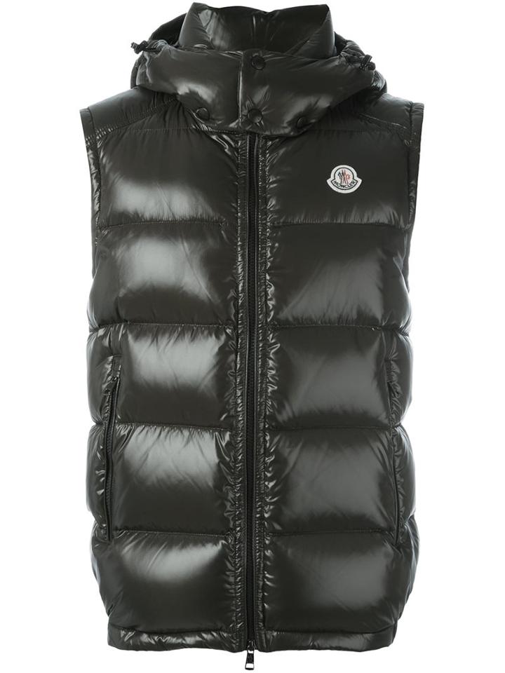 Moncler 'lacet' Gilet, Men's, Size: 3, Green, Feather Down/polyamide