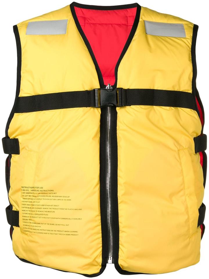 Doublet 'life Jacket' Padded Vest - Yellow
