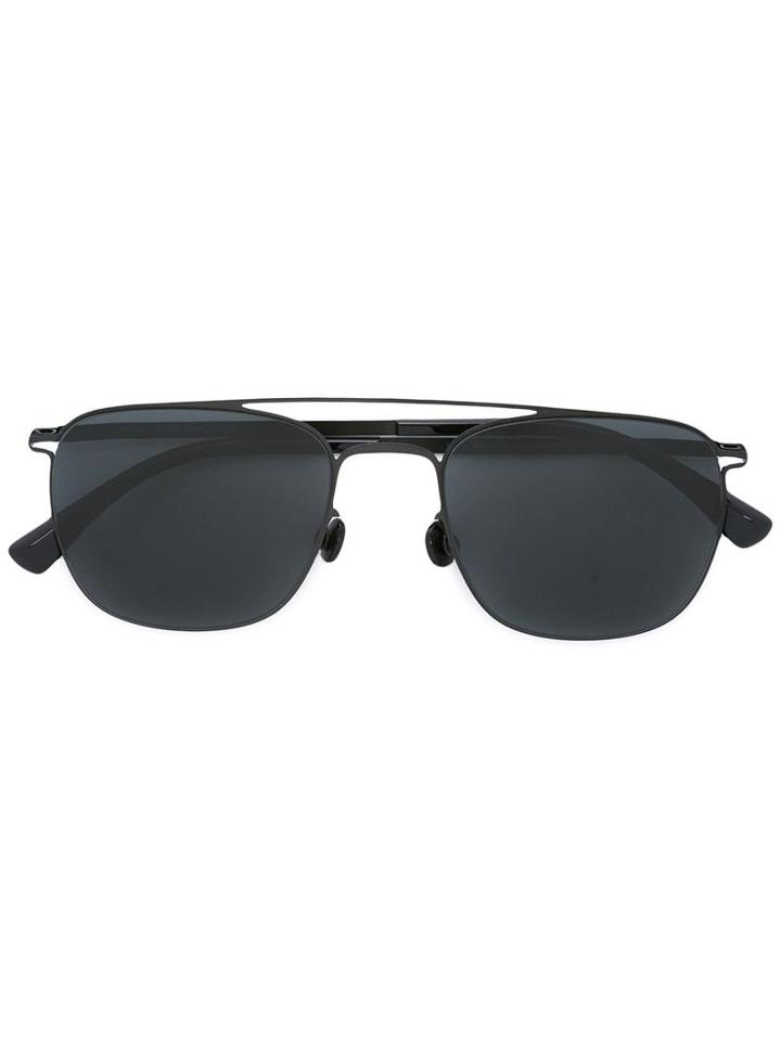 Mykita - 'torge' Sunglasses - Unisex - Stainless Steel - One Size, Black, Stainless Steel