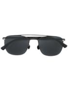 Mykita - 'torge' Sunglasses - Unisex - Stainless Steel - One Size, Black, Stainless Steel
