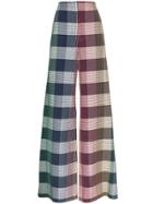 Roland Mouret Delano Wide-leg Check Trousers - Multicoloured