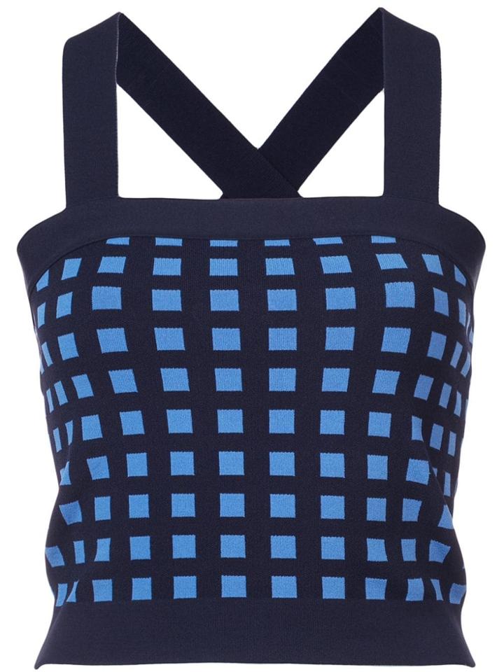 Derek Lam 10 Crosby Knitted Crop Top - Grey