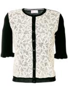 Red Valentino Heart Laced Cardigan - White