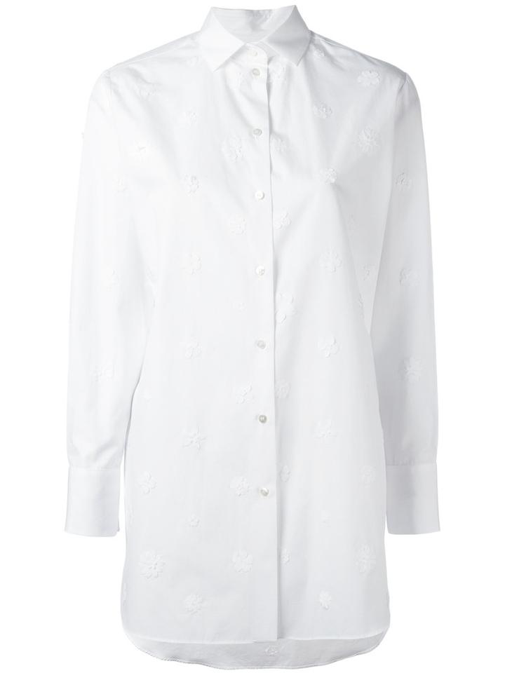 Valentino - Embroidered Floral Shirt - Women - Cotton/polyester - 44, Women's, White, Cotton/polyester