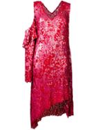 Magda Butrym Sequin Embellished Dress, Women's, Size: 38, Red, Silk/polyester