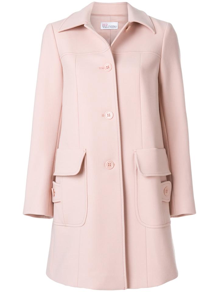 Red Valentino Single Breasted Coat - Pink & Purple