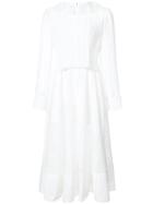 Julien David Layered Laser Cut Dress - White