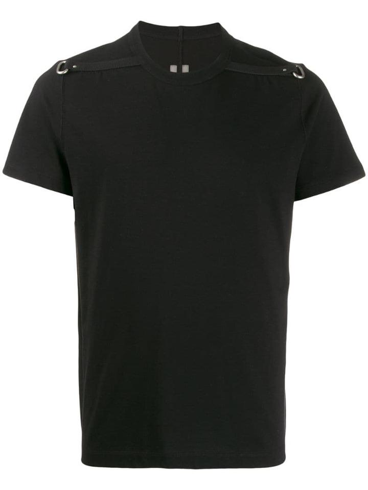 Rick Owens Buckled Shoulder Detail T-shirt - Black