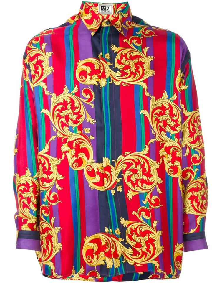 Versace Vintage Baroque Print Shirt