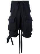 Unravel Project Cargo Pocket Track Shorts, Men's, Size: Xs, Black, Cotton/polyester/spandex/elastane