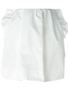No21 Ruffled Detail Mini Skirt, Women's, Size: 42, White, Polyester