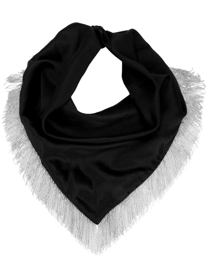 Alexander Wang Fringe Ascot - Black