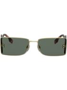 Burberry Eyewear Square Frame Sunglasses - Gold