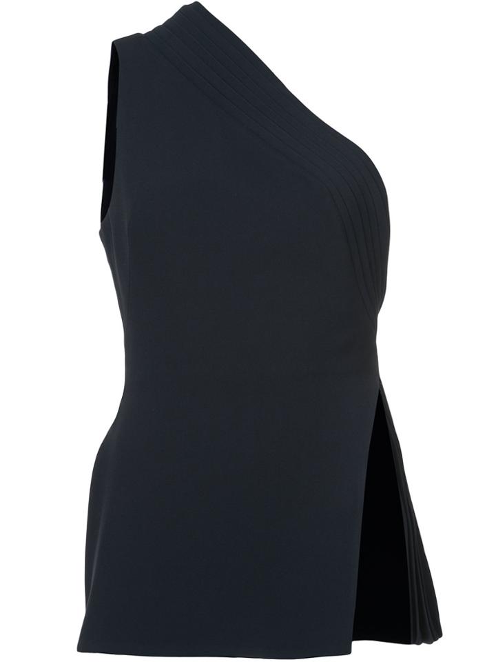 Brandon Maxwell One Shoulder Blouse - Blue