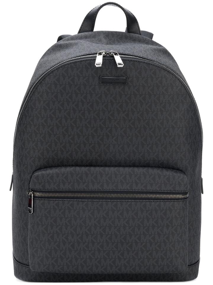 Michael Kors Collection Streamlined Mk Logo Backpack - Black