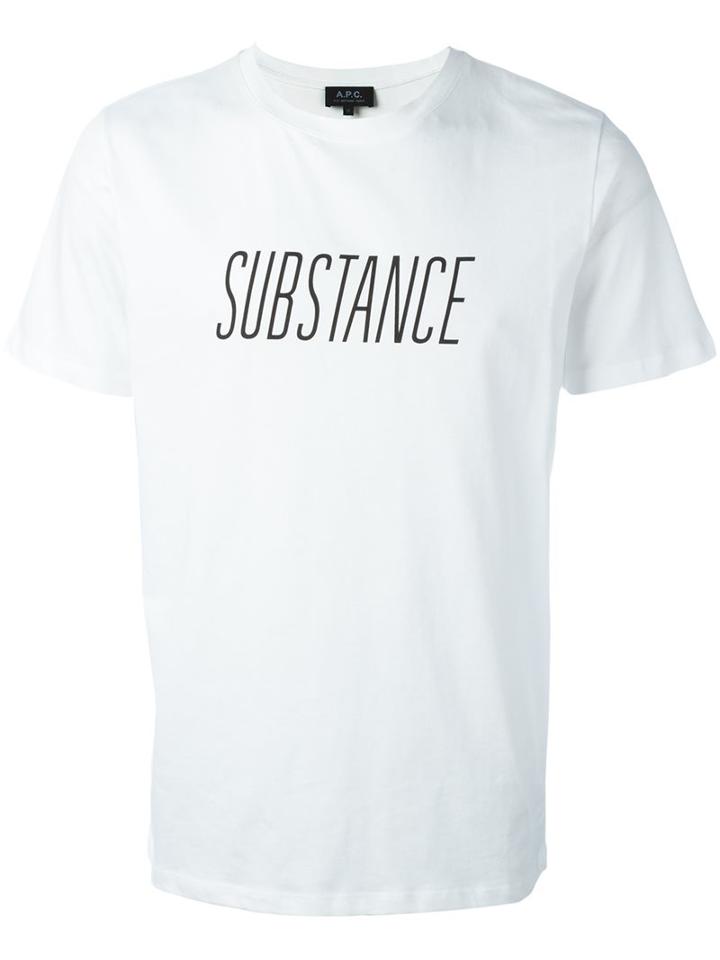 A.p.c. 'substance' T-shirt, Men's, Size: Medium, White, Cotton