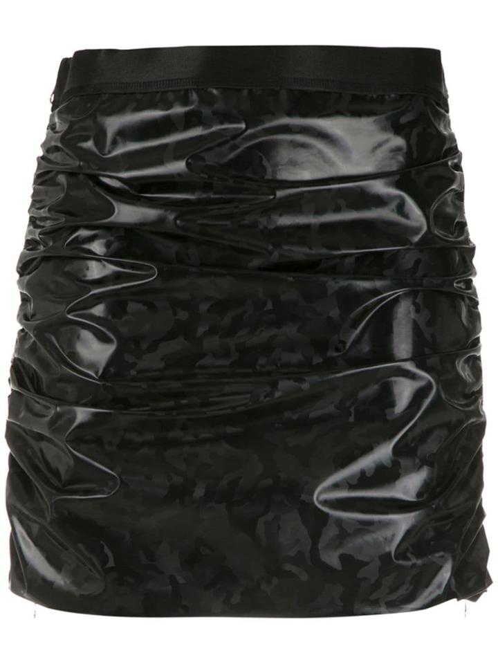 À La Garçonne Saia Borracha Camuflada - Black