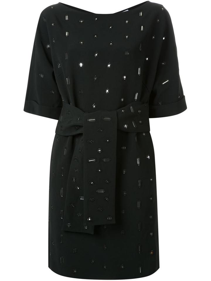 Osman Embellished Belted Dress