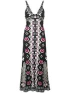 Temperley London Flux Printed Flared Dress - Black