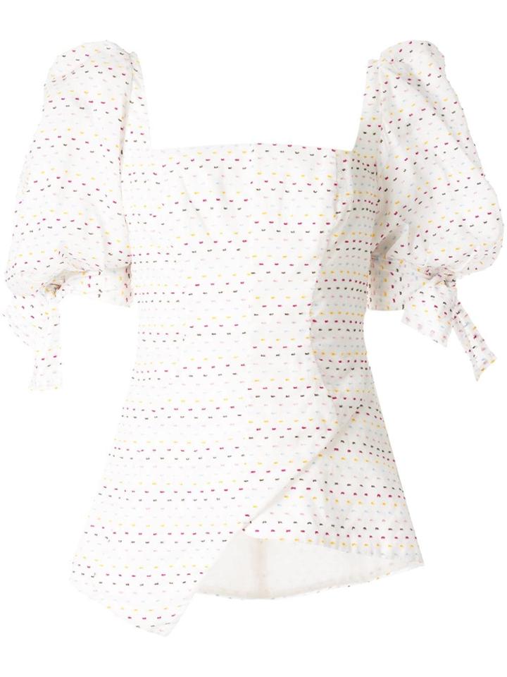 Rachel Gilbert Loni Puff Sleeve Top - White