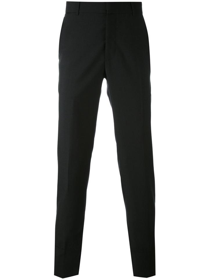Alexander Mcqueen - Slim Fit Trousers - Men - Mohair/wool - 50, Black, Mohair/wool