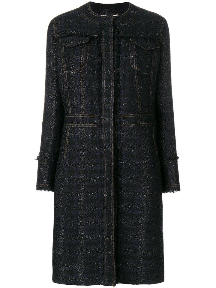 Tory Burch Aria Tweed Coat - Black