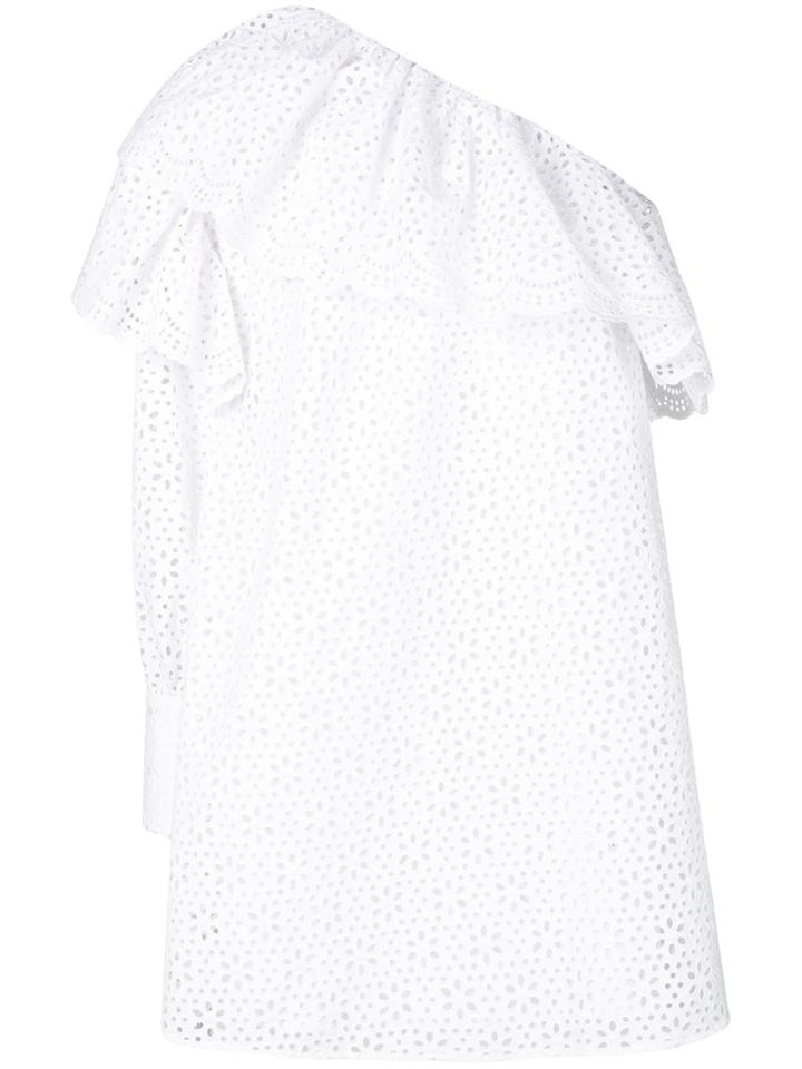 Msgm Broderie Anglaise Dress - White